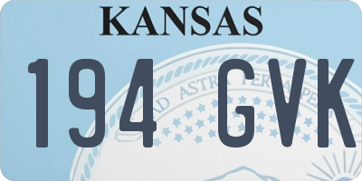 KS license plate 194GVK