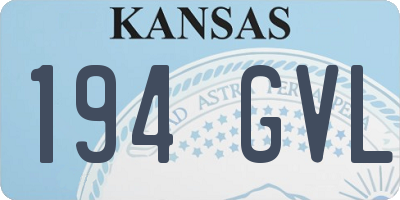 KS license plate 194GVL