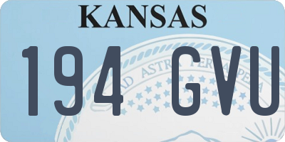 KS license plate 194GVU