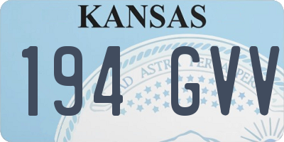 KS license plate 194GVV