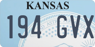 KS license plate 194GVX