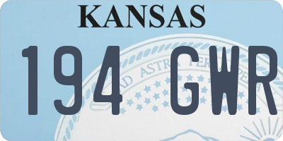 KS license plate 194GWR