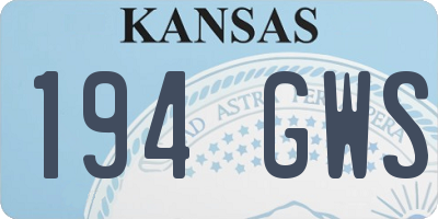 KS license plate 194GWS