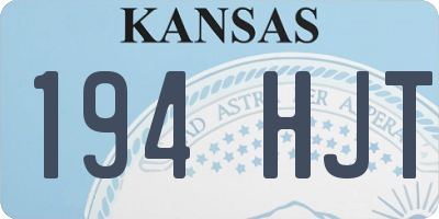 KS license plate 194HJT
