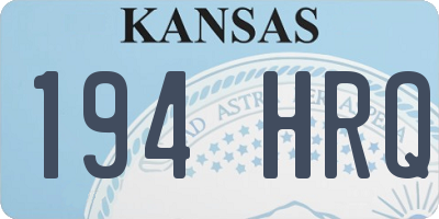 KS license plate 194HRQ