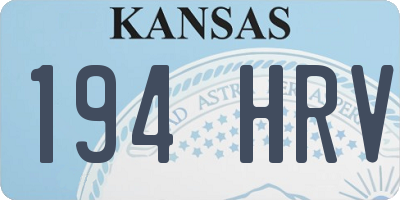 KS license plate 194HRV