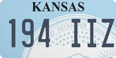 KS license plate 194IIZ