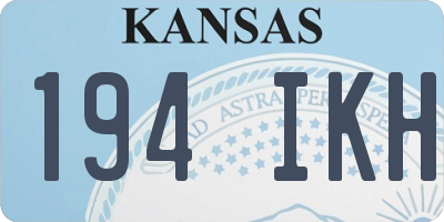 KS license plate 194IKH