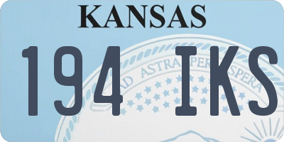 KS license plate 194IKS