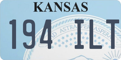 KS license plate 194ILT