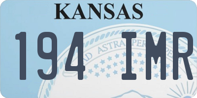 KS license plate 194IMR
