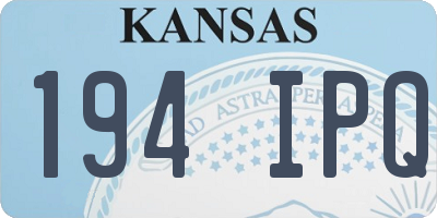 KS license plate 194IPQ