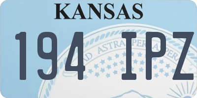 KS license plate 194IPZ