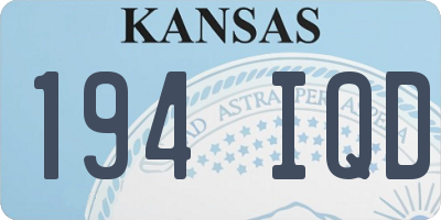 KS license plate 194IQD