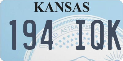 KS license plate 194IQK