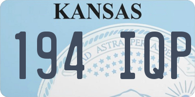 KS license plate 194IQP