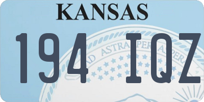 KS license plate 194IQZ