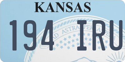 KS license plate 194IRU