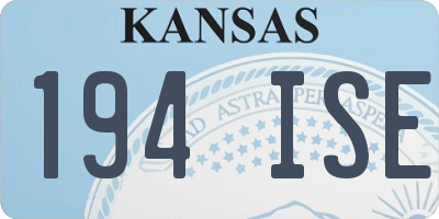 KS license plate 194ISE