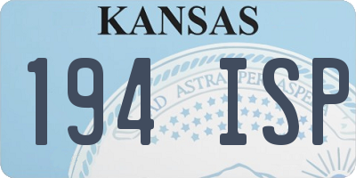 KS license plate 194ISP