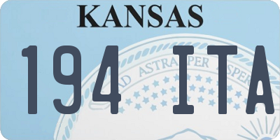 KS license plate 194ITA