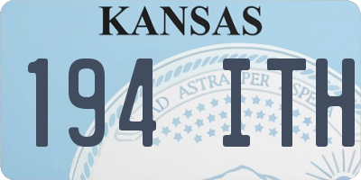 KS license plate 194ITH