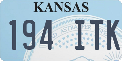 KS license plate 194ITK