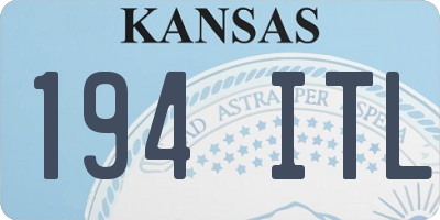 KS license plate 194ITL