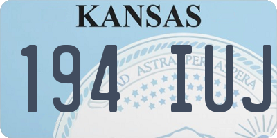 KS license plate 194IUJ