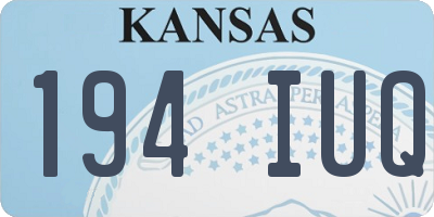 KS license plate 194IUQ