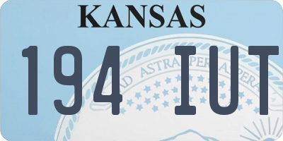 KS license plate 194IUT