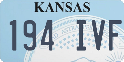 KS license plate 194IVF