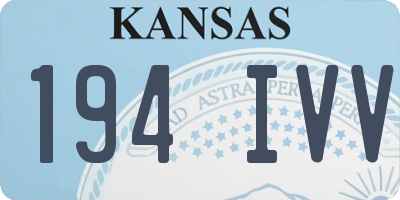 KS license plate 194IVV