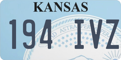 KS license plate 194IVZ