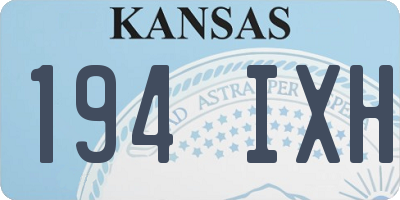 KS license plate 194IXH