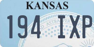 KS license plate 194IXP
