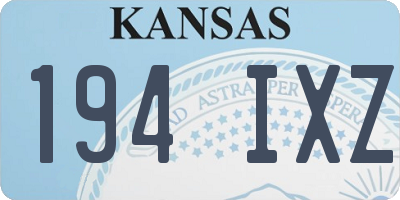 KS license plate 194IXZ