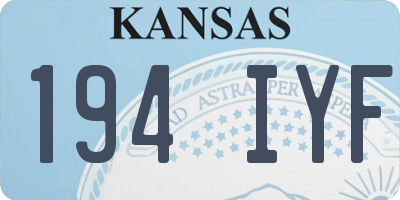 KS license plate 194IYF