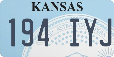 KS license plate 194IYJ