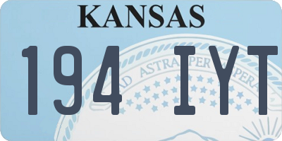 KS license plate 194IYT
