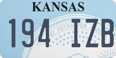 KS license plate 194IZB