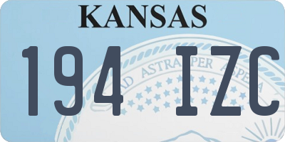 KS license plate 194IZC