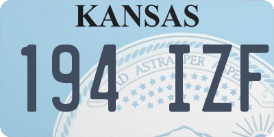 KS license plate 194IZF