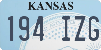 KS license plate 194IZG