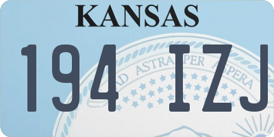 KS license plate 194IZJ