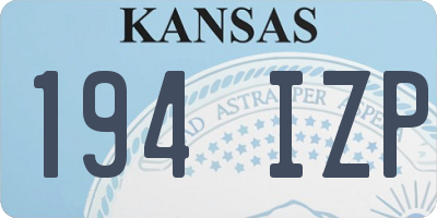 KS license plate 194IZP