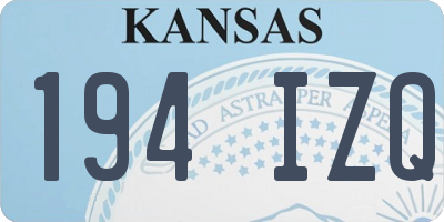 KS license plate 194IZQ