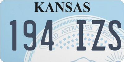 KS license plate 194IZS