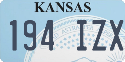 KS license plate 194IZX