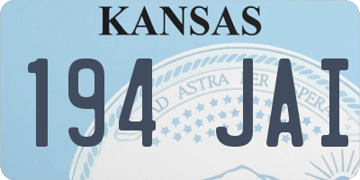 KS license plate 194JAI